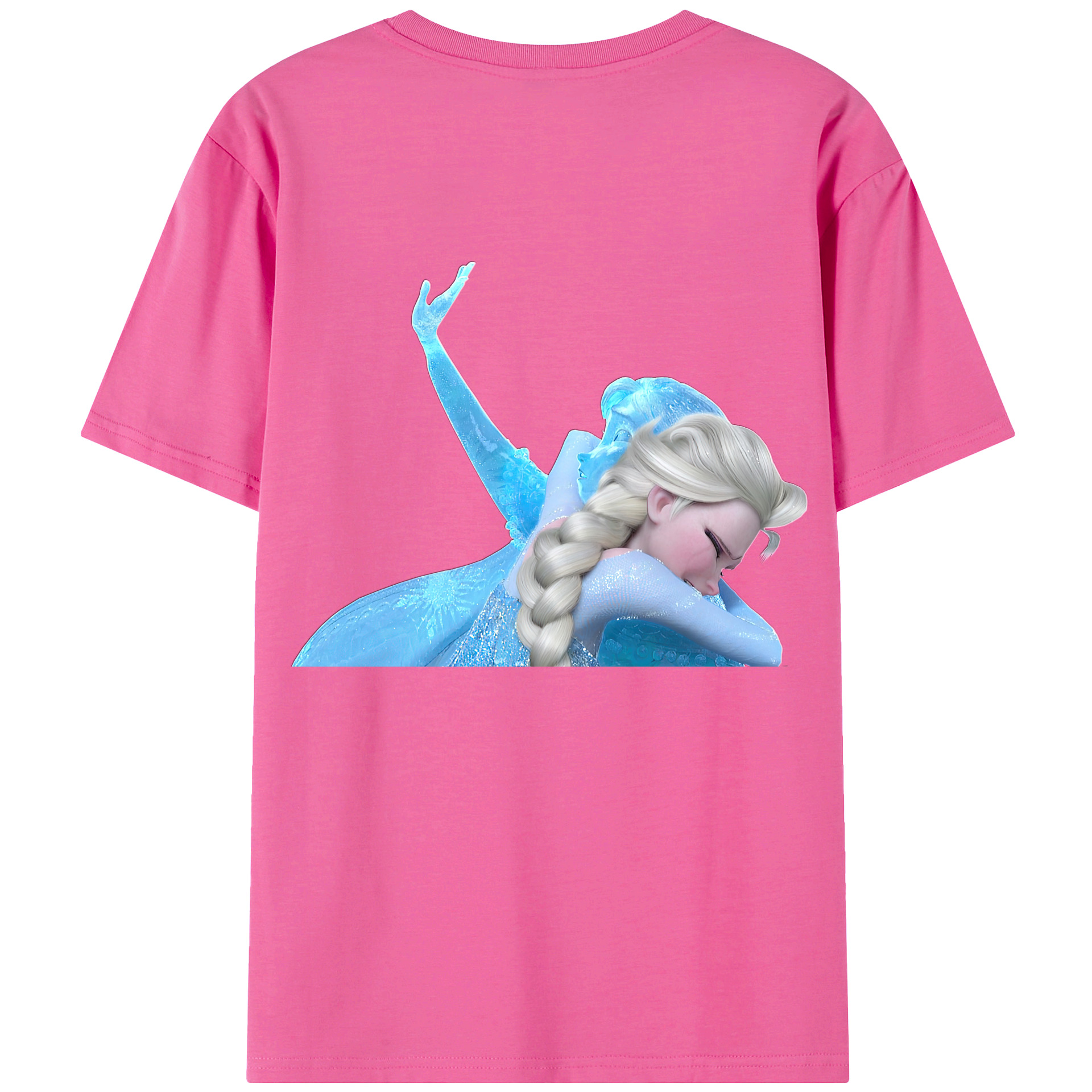 （画像用） アナと雪の女王 アンナ エルサ Frozen Anna Elsa レディース半袖Tシャツ(バックプリント)